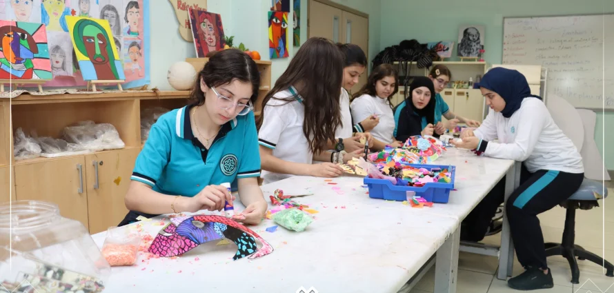 Vibrant Faces in MYP Art Class