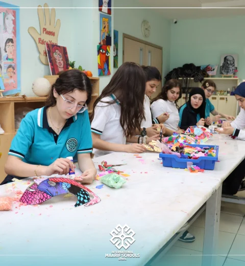 Vibrant Faces in MYP Art Class